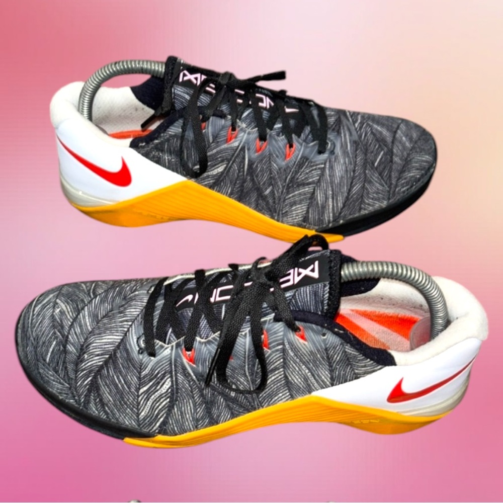 Nike Women's Gray Black Yellow Orange Athletic Sneakers
